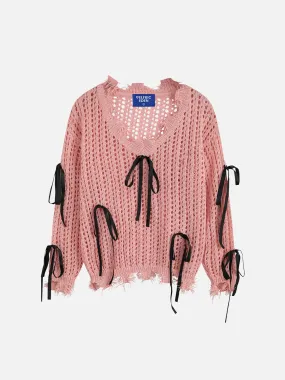 Aelfric Eden Bow Open Knit Sweater