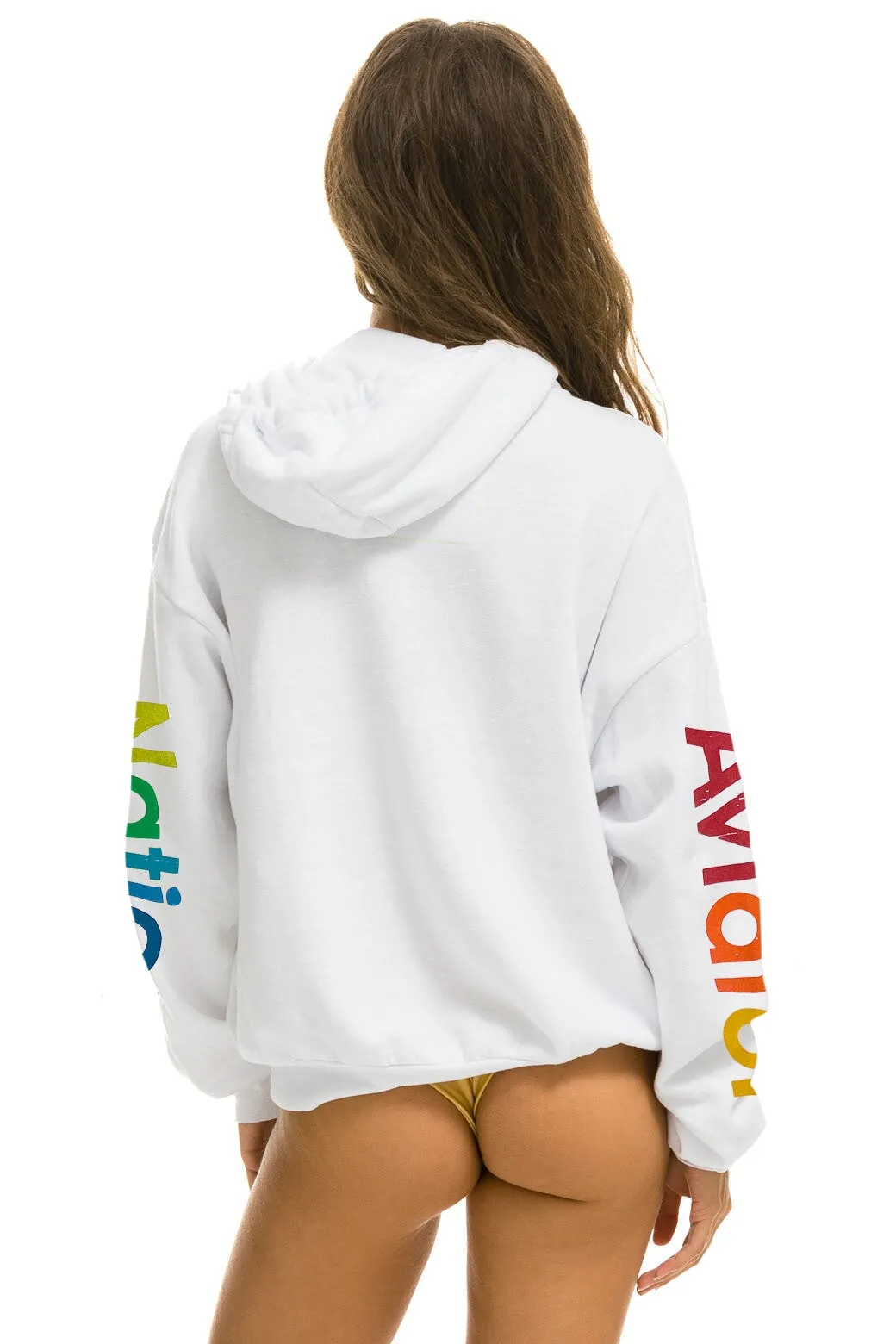 AVIATOR NATION AUSTIN RELAXED PULLOVER HOODIE - WHITE