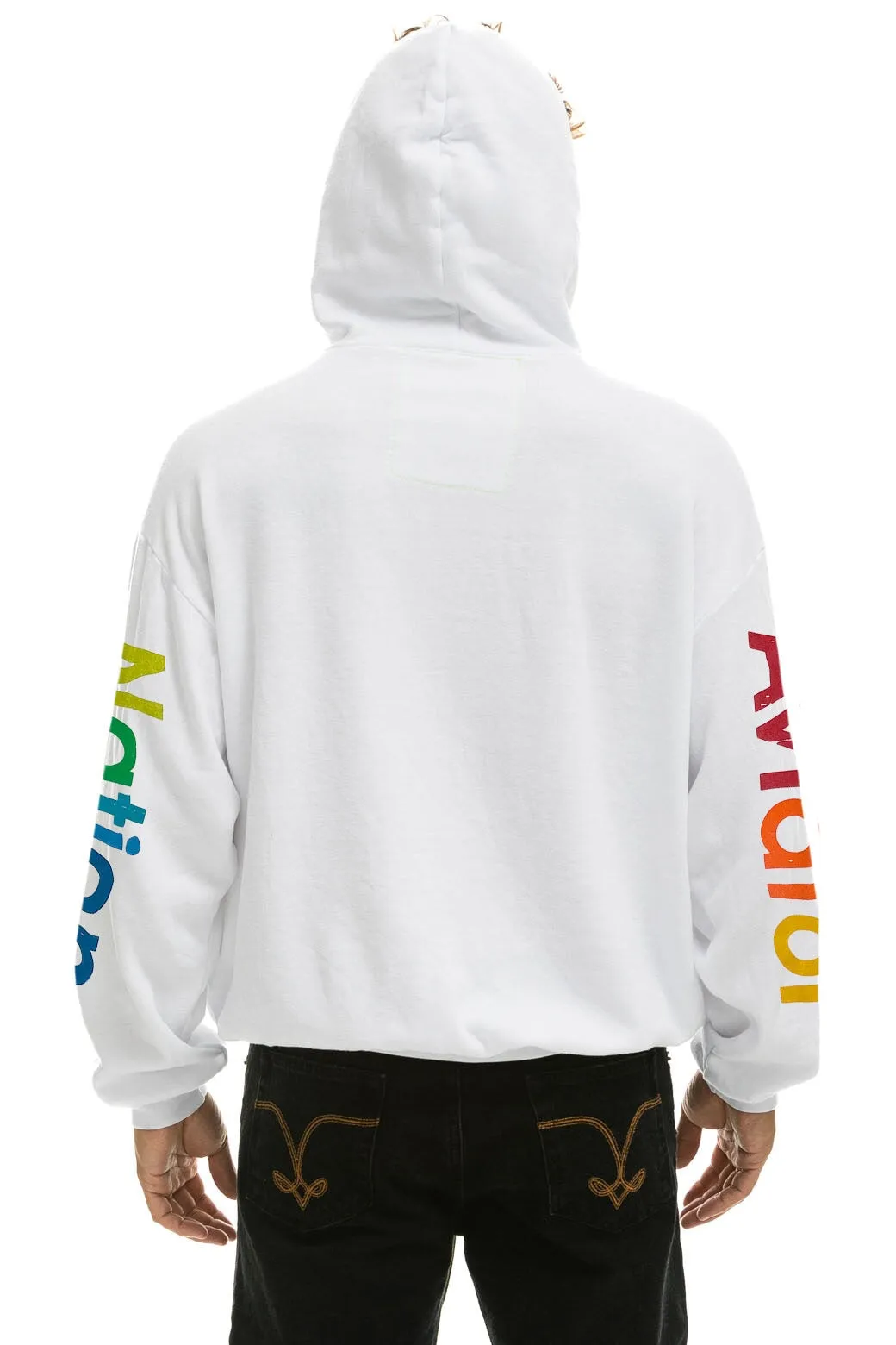 AVIATOR NATION AUSTIN RELAXED PULLOVER HOODIE - WHITE