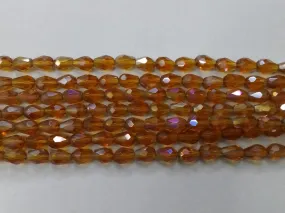 Brown Drop Crystal Glass Beads (Wholesale)