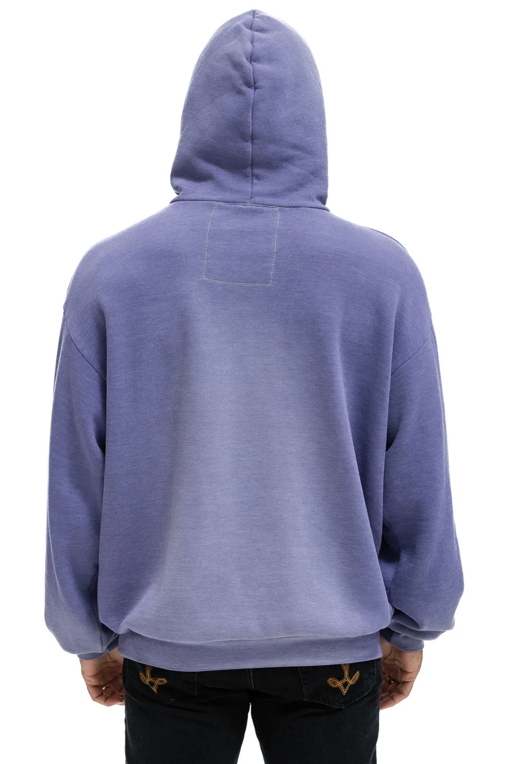 CALIFORNIA SKIER PATCH PULLOVER RELAXED HOODIE - FADED GRAPE