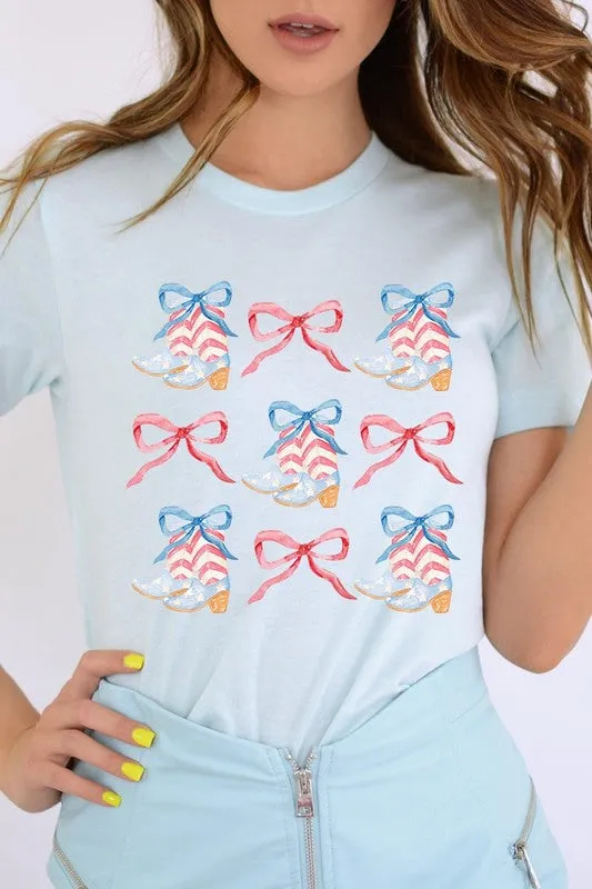 Coquette 4th Of July Patriotic Graphic T Shirt