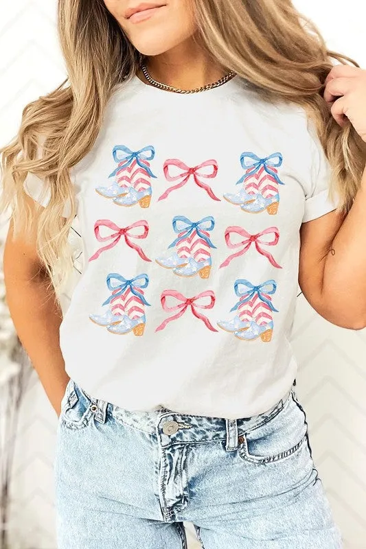 Coquette 4th Of July Patriotic Graphic T Shirt