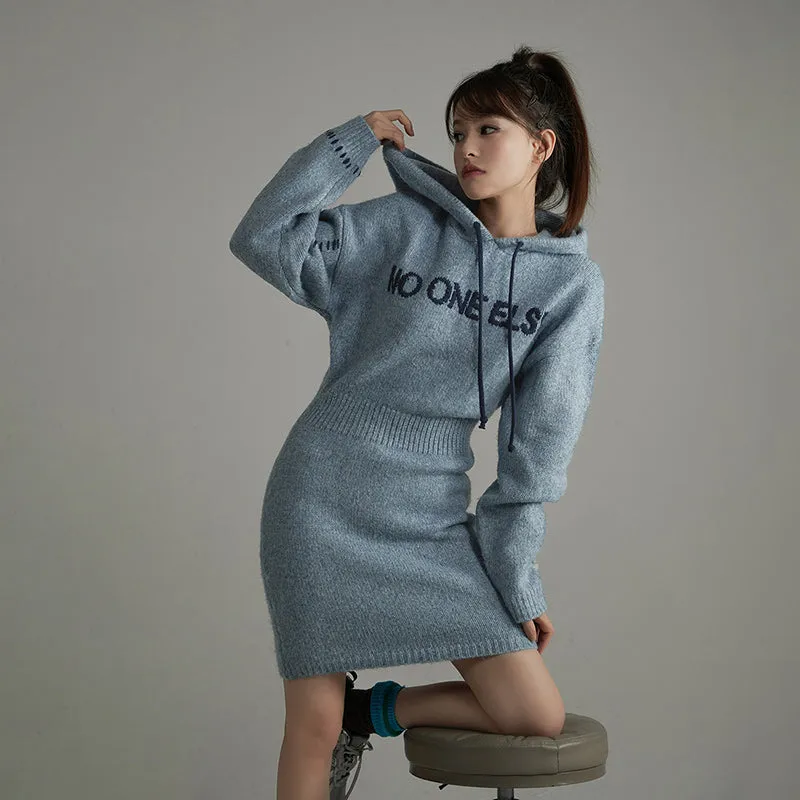 Cozy Hooded Knit Dress