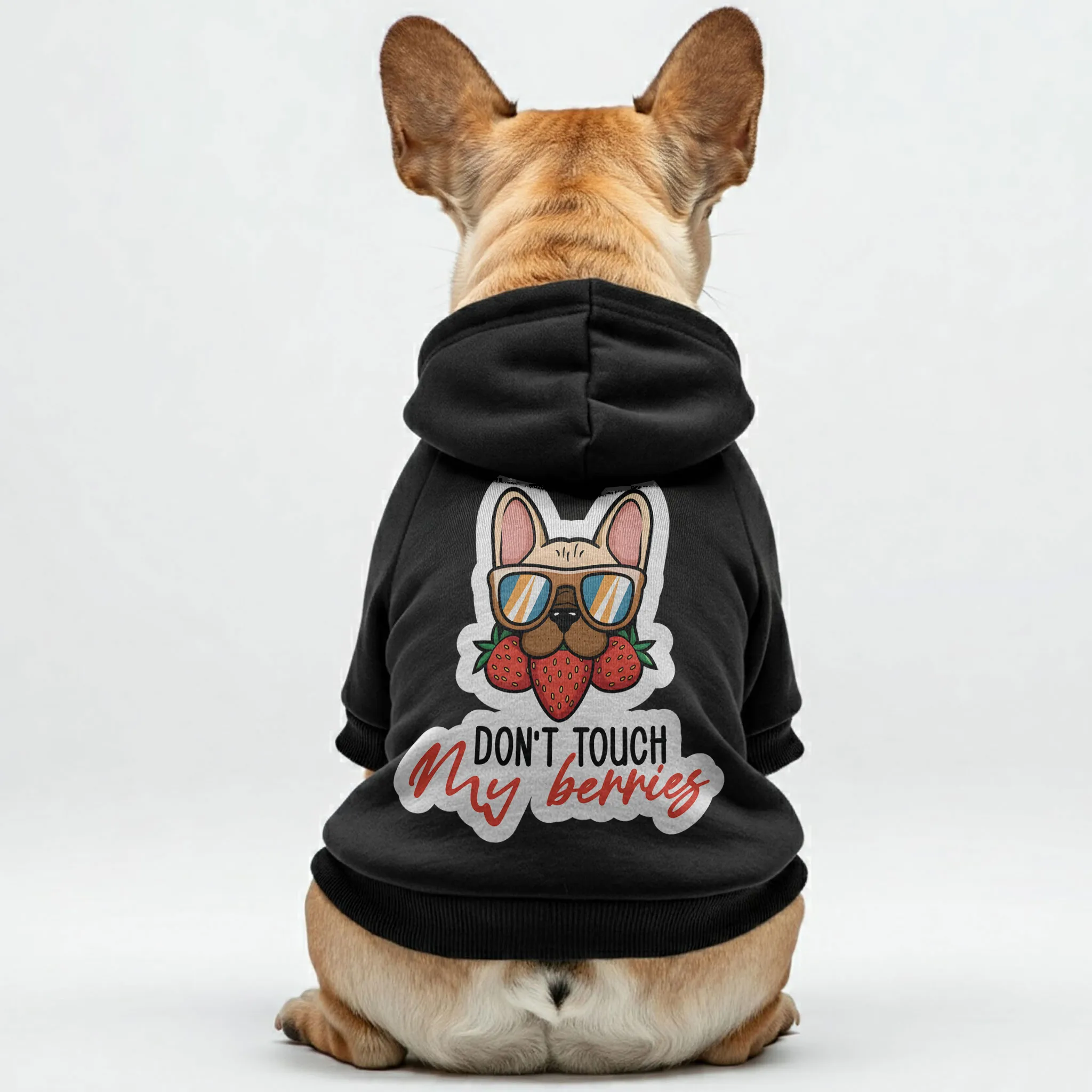 DON'T TOUCH My berries - Personalized French Bulldog Hoodies with Funny Quotes – Stylish, Cozy, and Premium 100% Cotton