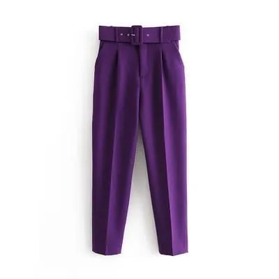 Elegant Ankle Length Formal Trousers