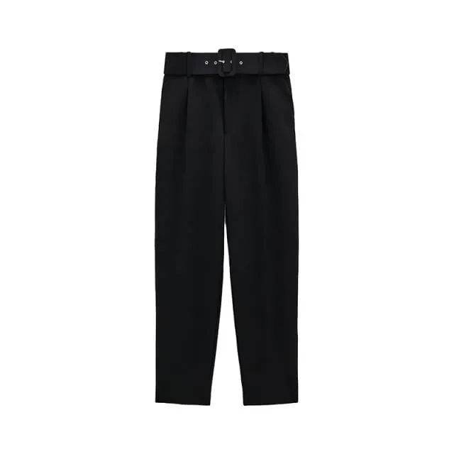 Elegant Ankle Length Formal Trousers