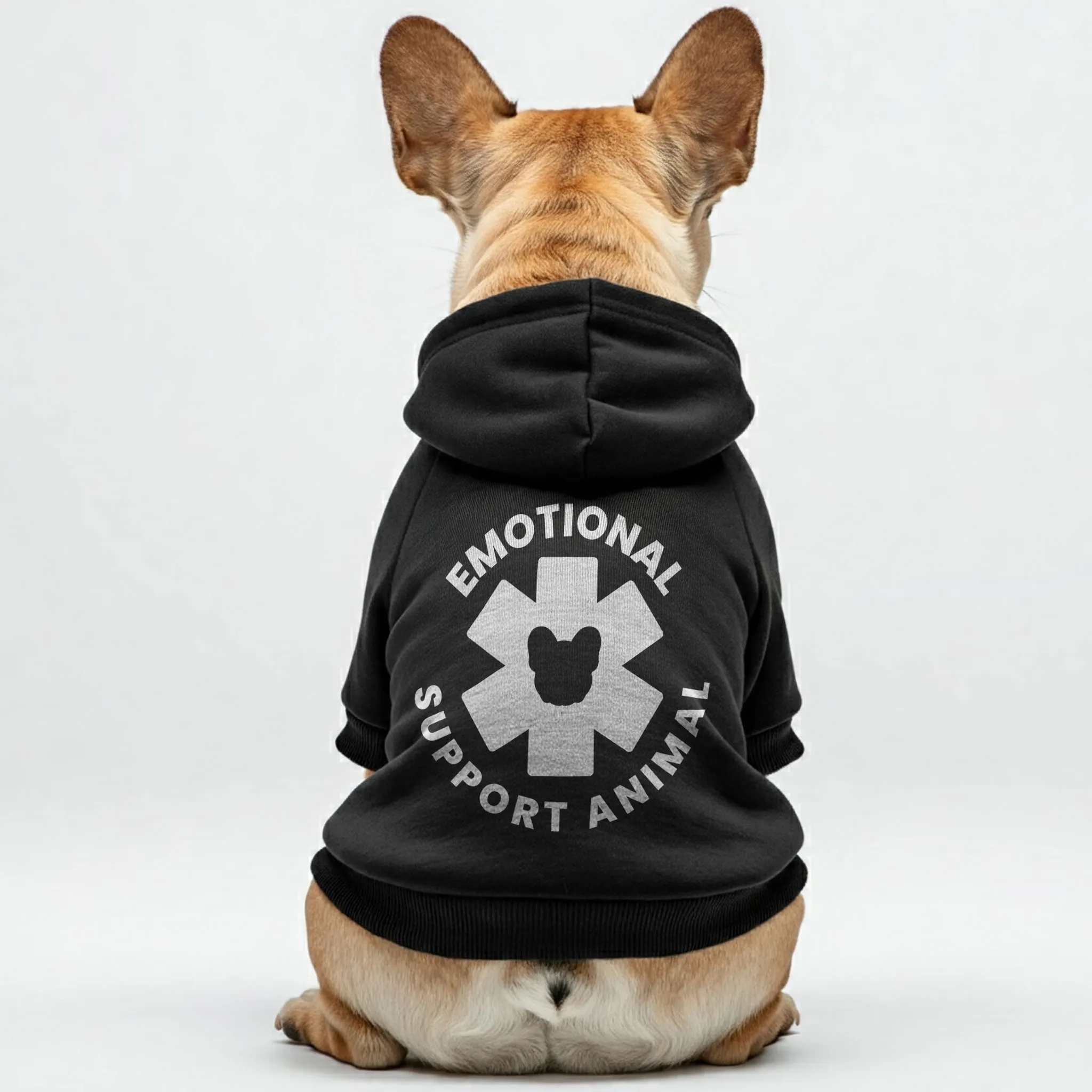 EMOTIONAL SUPPORT ANIMAL - Personalized French Bulldog Hoodies with Funny Quotes – Stylish, Cozy, and Premium 100% Cotton