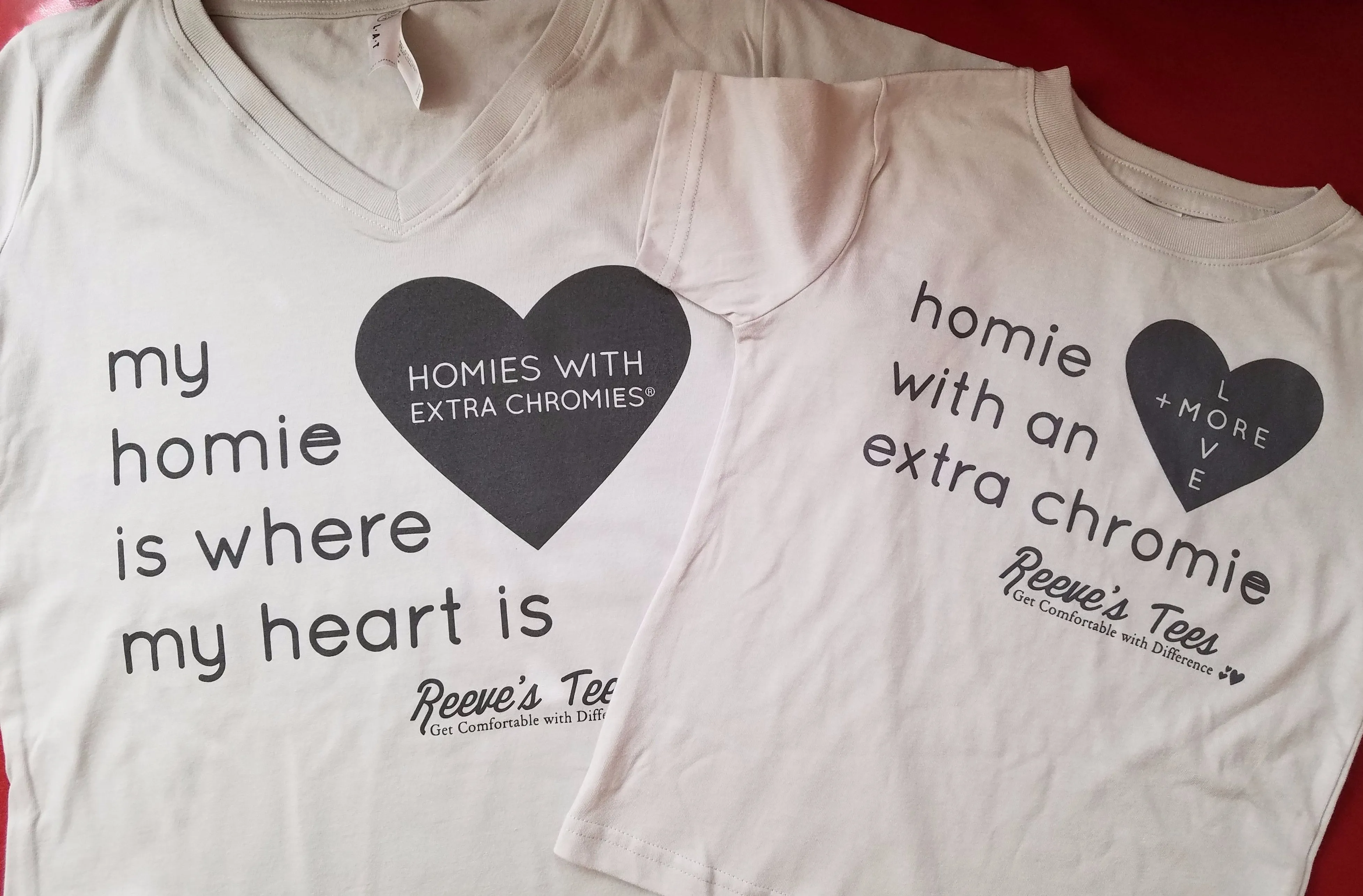 HWEC - Matching Tees - My Homie is Where My Heart Is (SUPPORTERS) - Ladies - Short Sleeve V-neck Tee