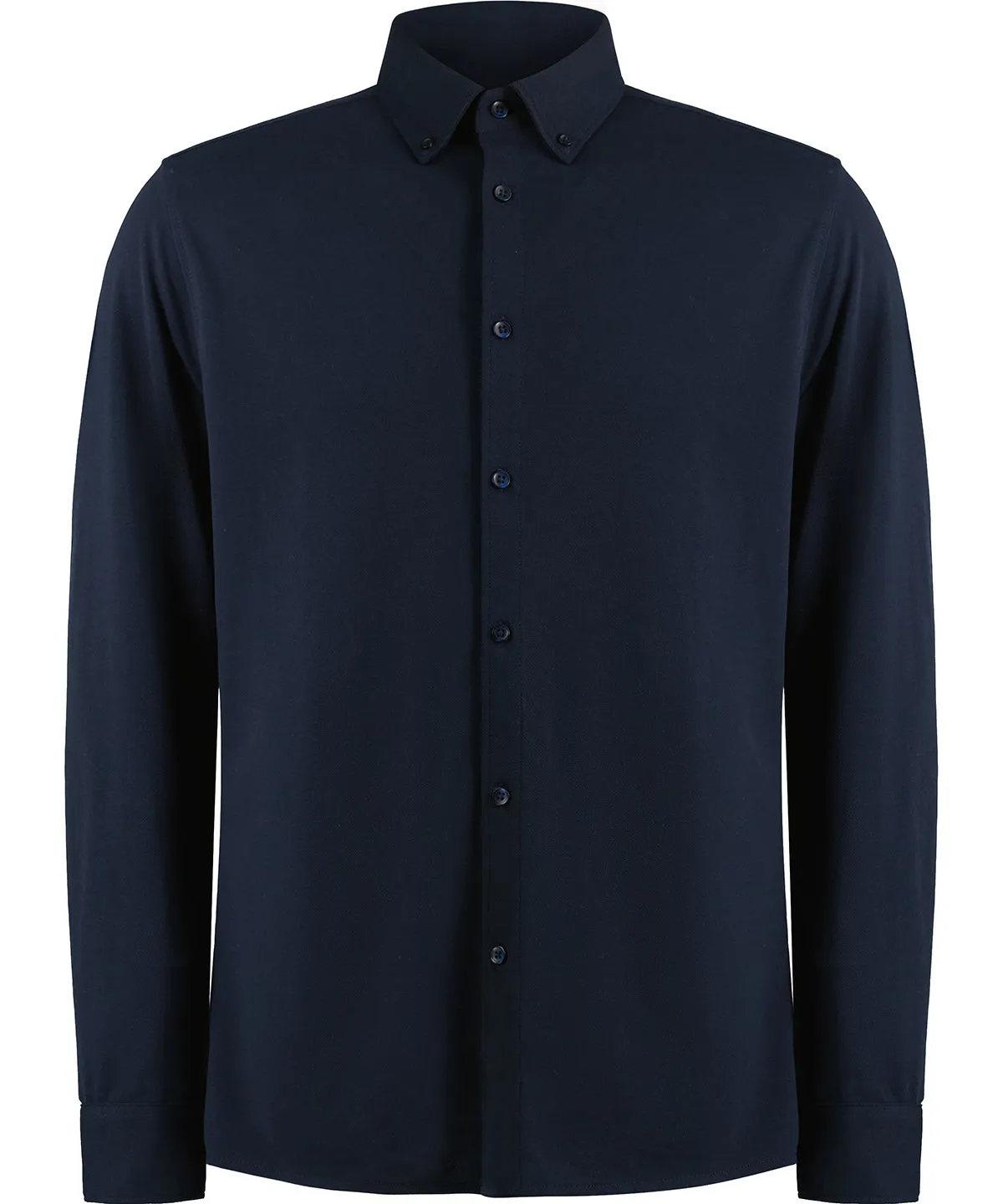 Long sleeve Superwash® 60 piqu shirt (tailored fit) | Navy