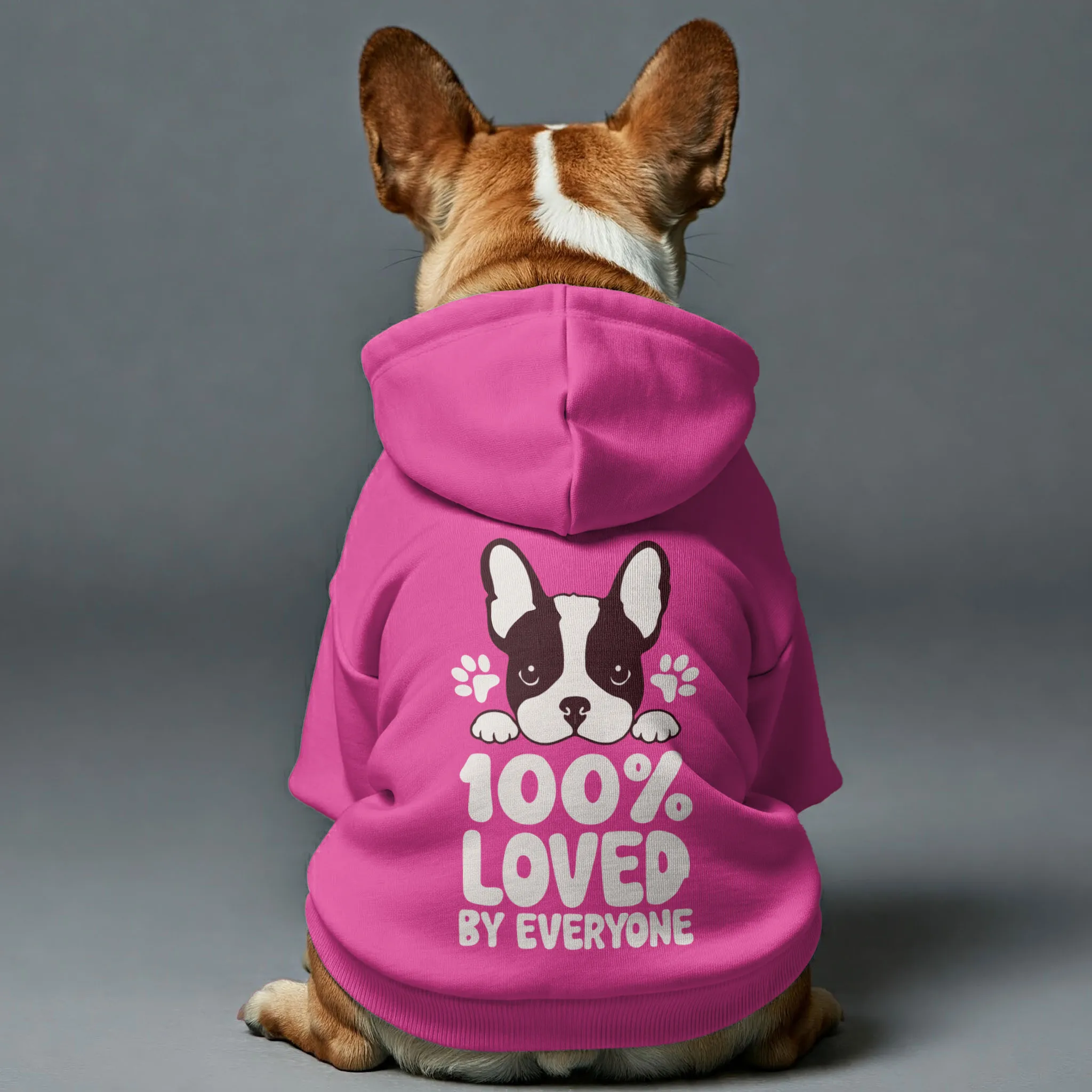 LOVED By evryone - Personalized French Bulldog Hoodies with Funny Quotes – Stylish, Cozy, and Premium 100% Cotton