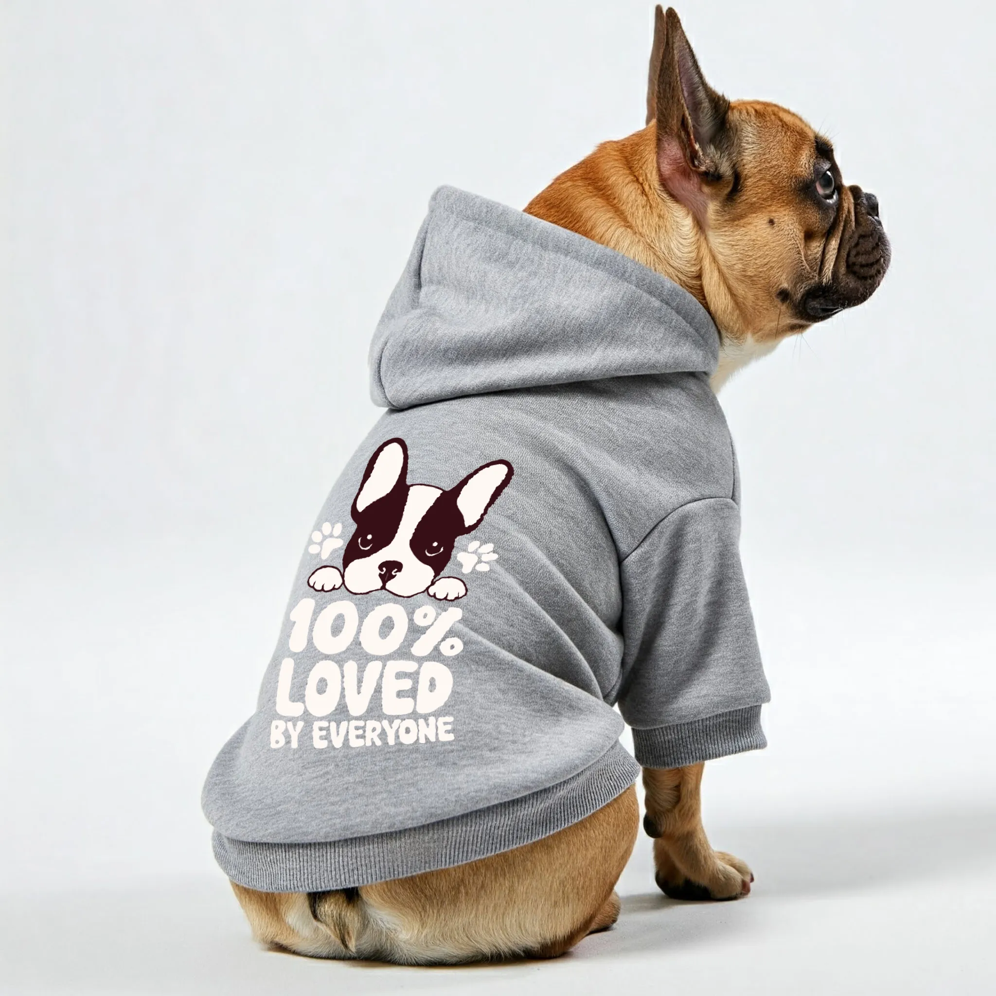 LOVED By evryone - Personalized French Bulldog Hoodies with Funny Quotes – Stylish, Cozy, and Premium 100% Cotton