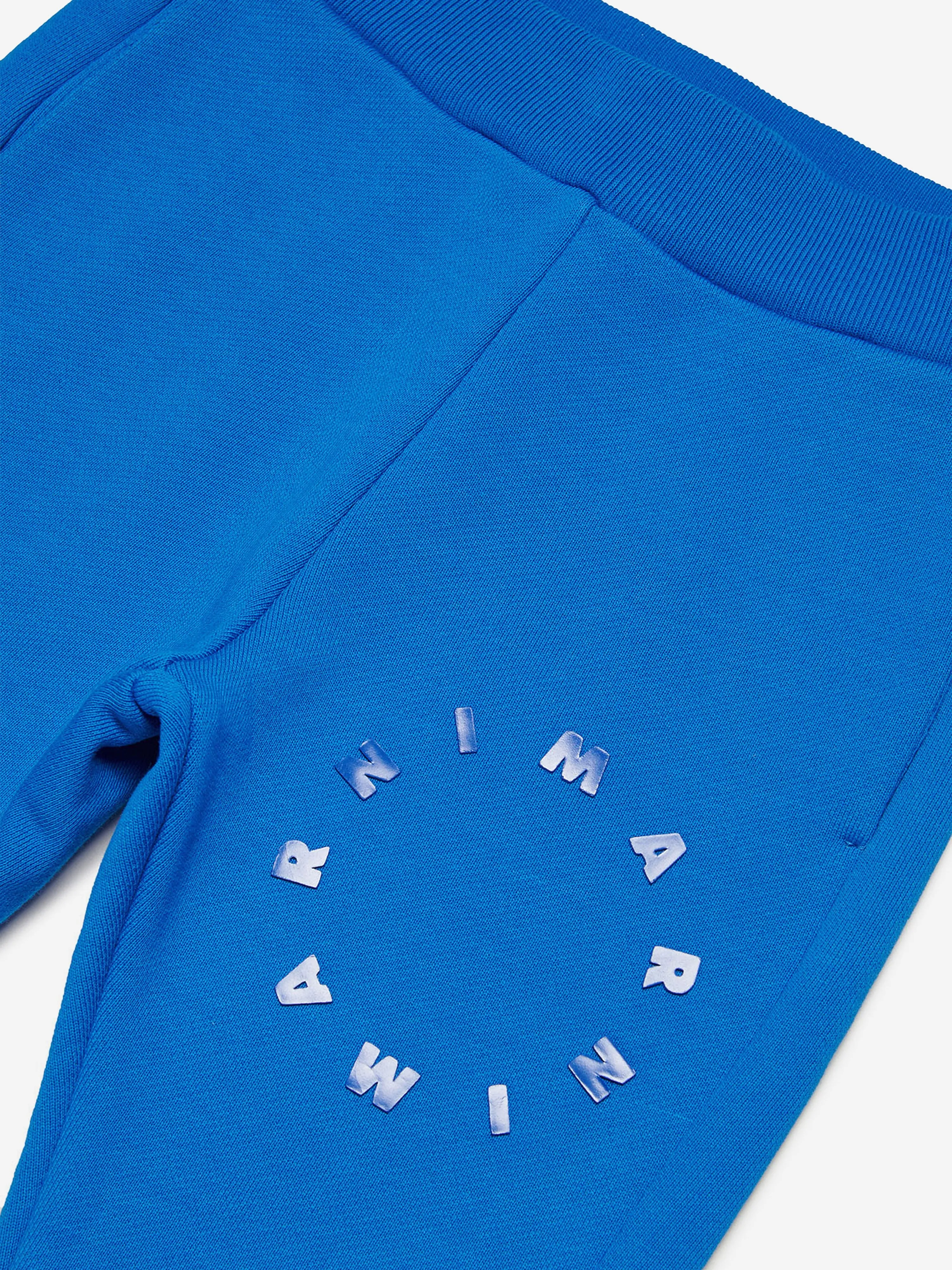 MARNI Baby Round Logo Joggers in Blue