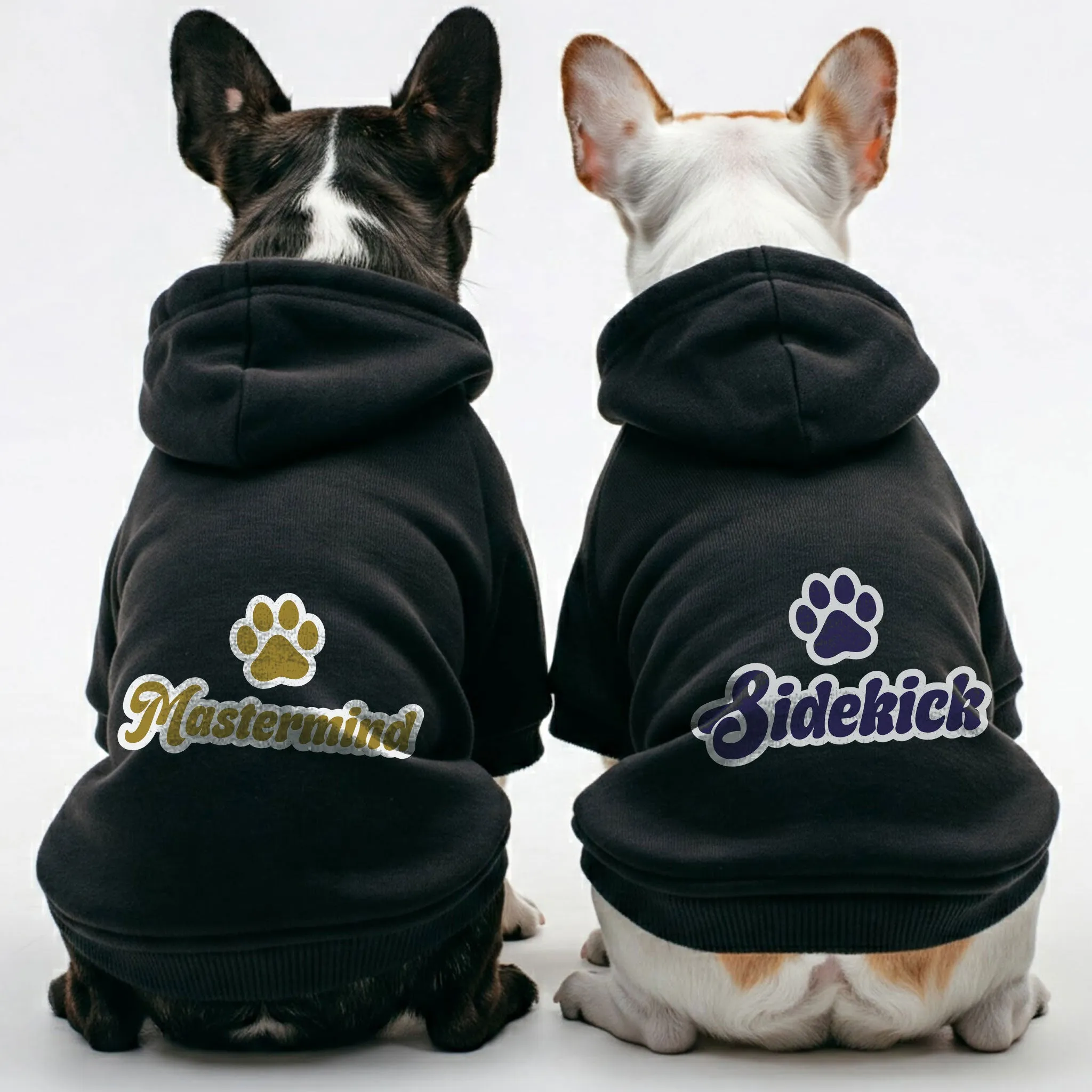 Mastermind and Sidekick - Matching French Bulldog Hoodies – Stylish, Cozy & Personalized!