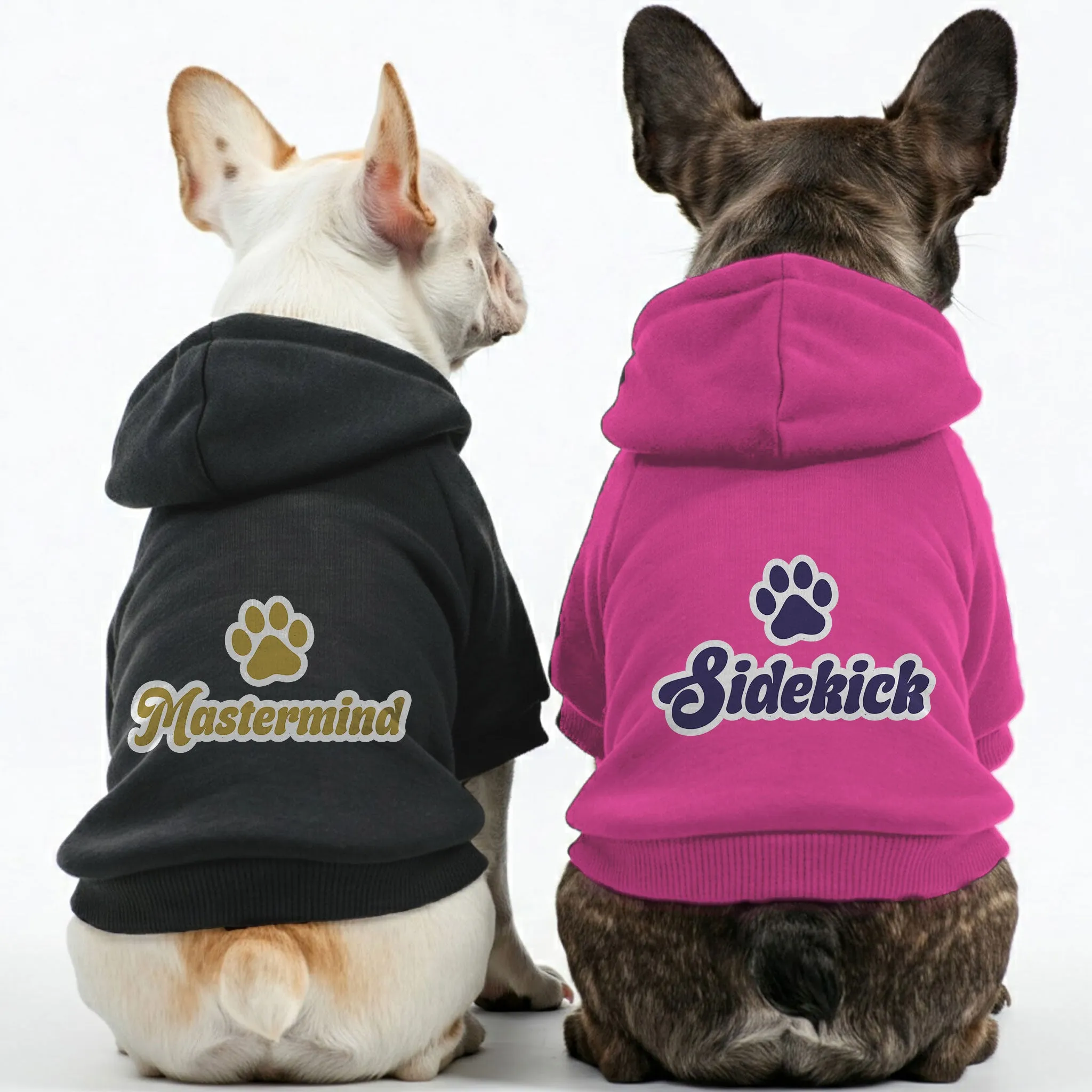 Mastermind and Sidekick - Matching French Bulldog Hoodies – Stylish, Cozy & Personalized!