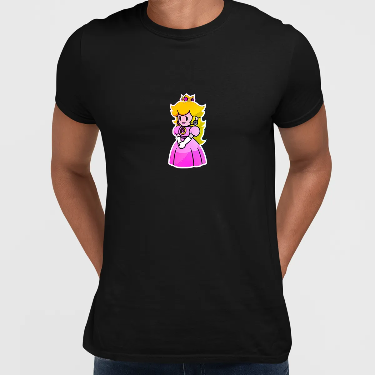 Princess Peach Mushroom Kindom Tees Mario SNES Adult Old Fashion Retro Tees