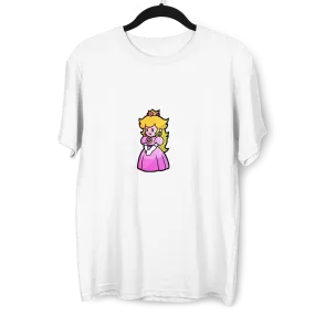 Princess Peach Mushroom Kindom Tees Mario SNES Adult Old Fashion Retro Tees