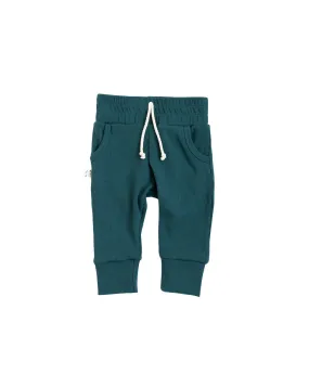 rib knit jogger - spruce