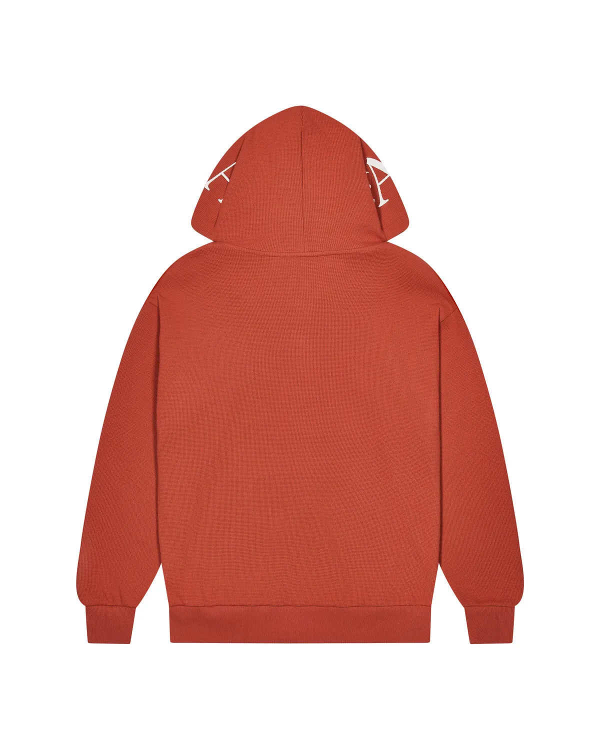 Script Waffle Hoodie - Burnt Orange