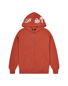 Script Waffle Hoodie - Burnt Orange