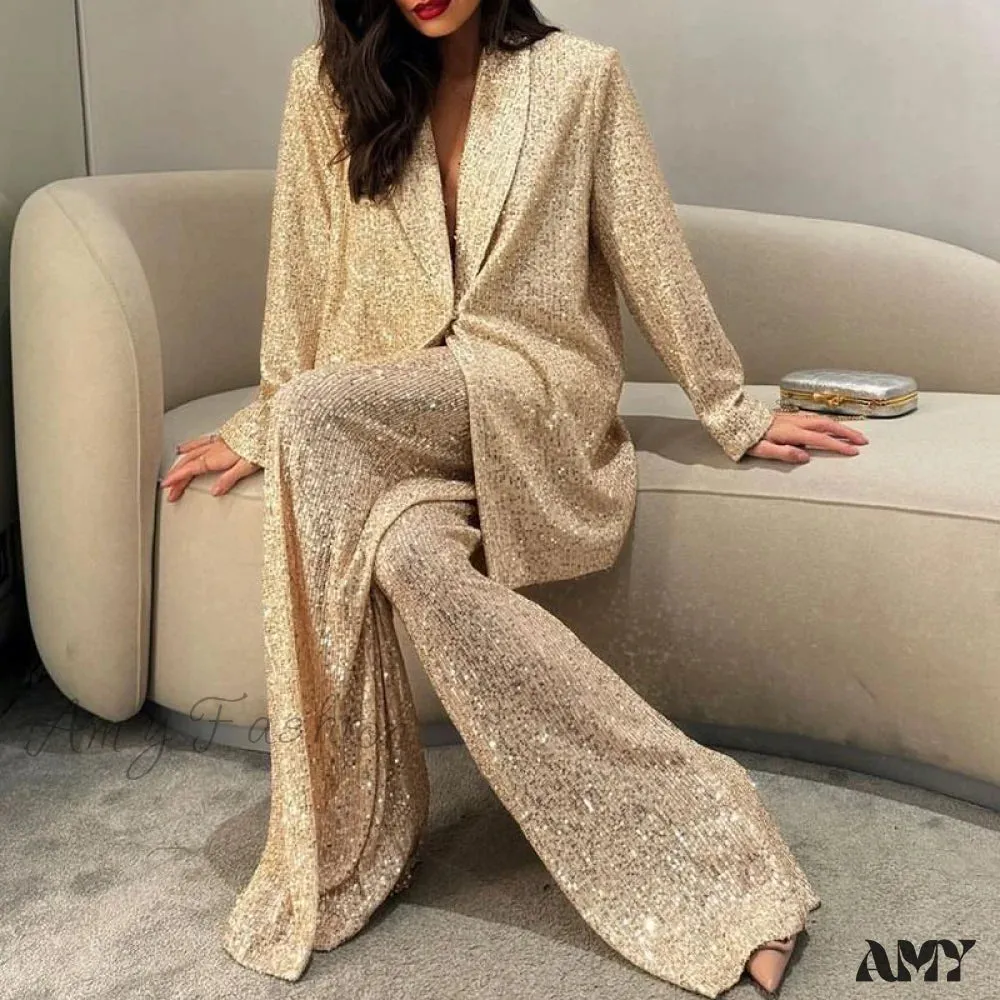 Sequin Elegant Fashion Casual Suit