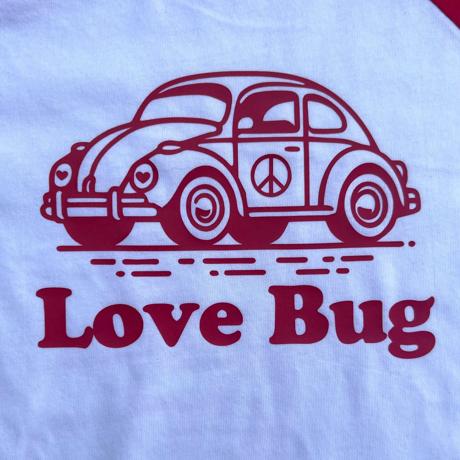 Sol Baby Love Bug Red/White Raglan Tee