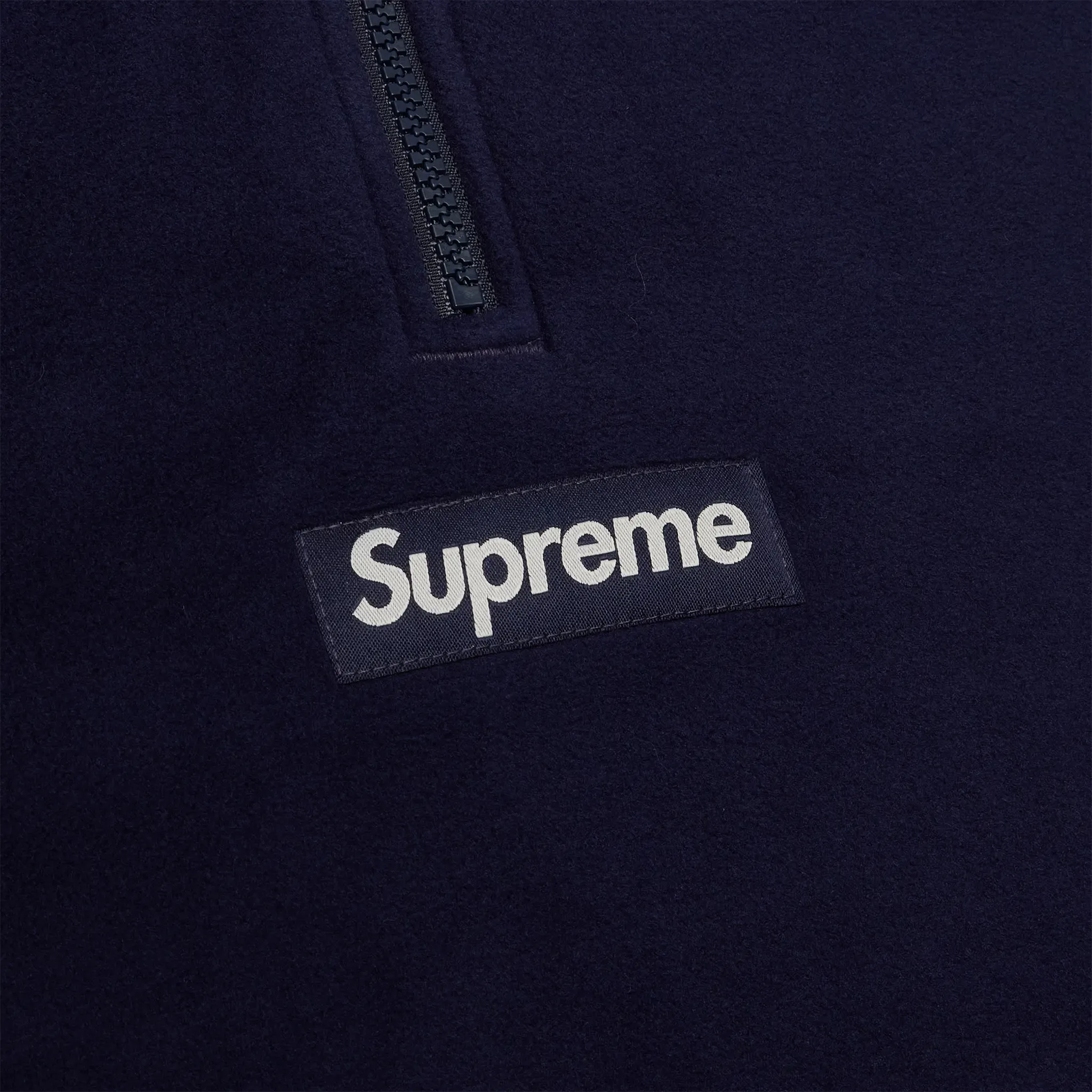 Supreme Polartec Facemask Navy Half-Zip Hoodie (FW24)