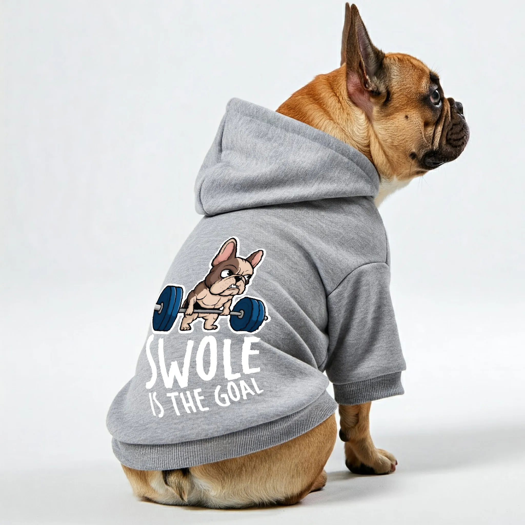 Swole is the Goal - Personalized French Bulldog Hoodies with Funny Quotes – Stylish, Cozy, and Premium 100% Cotton