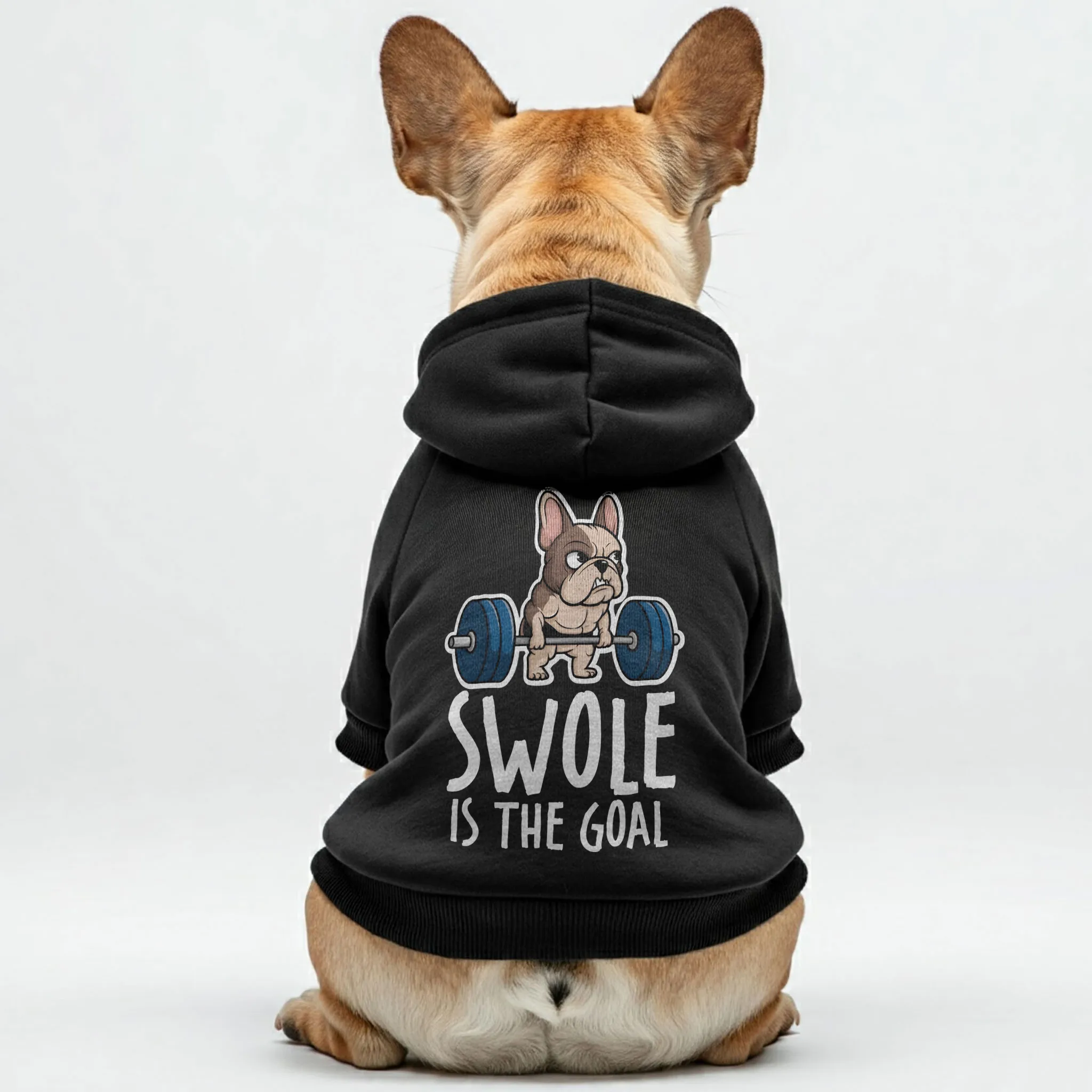 Swole is the Goal - Personalized French Bulldog Hoodies with Funny Quotes – Stylish, Cozy, and Premium 100% Cotton