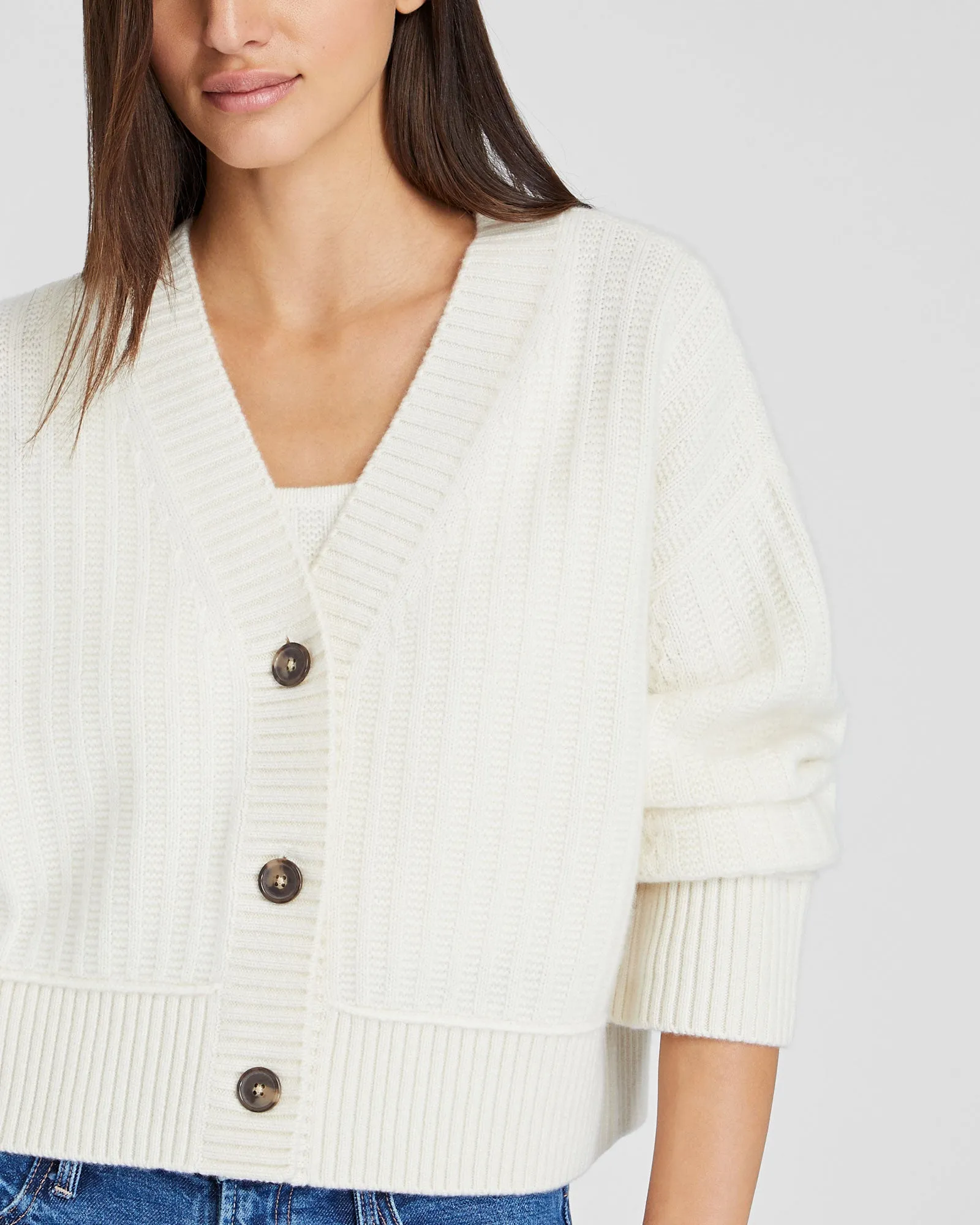 Textured Cashmere Cardigan