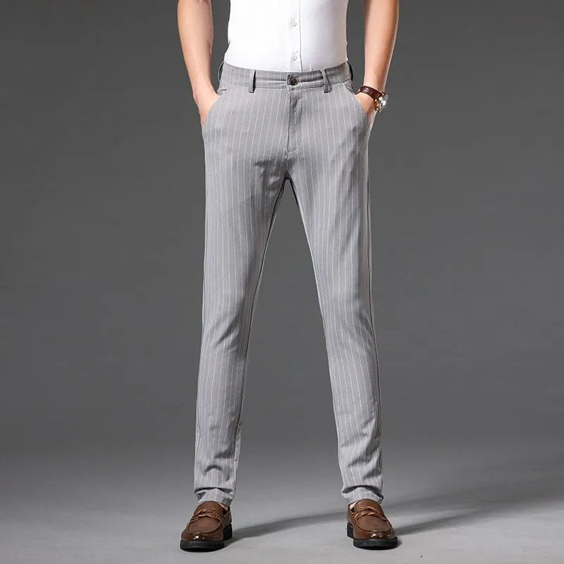 West Louis™ Stripe Formal Business Office Trousers