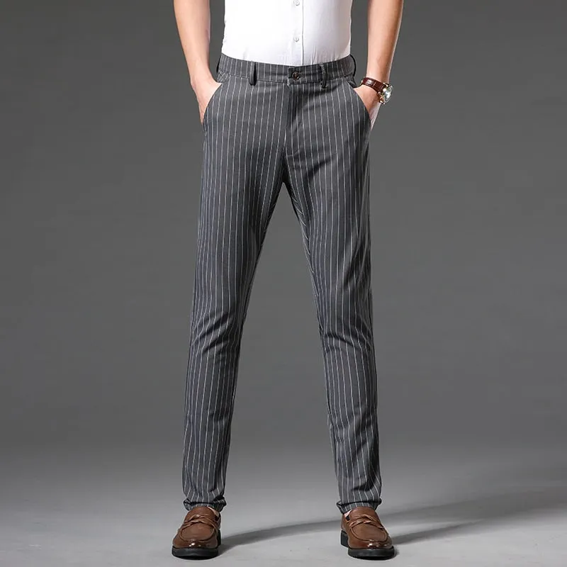 West Louis™ Stripe Formal Business Office Trousers