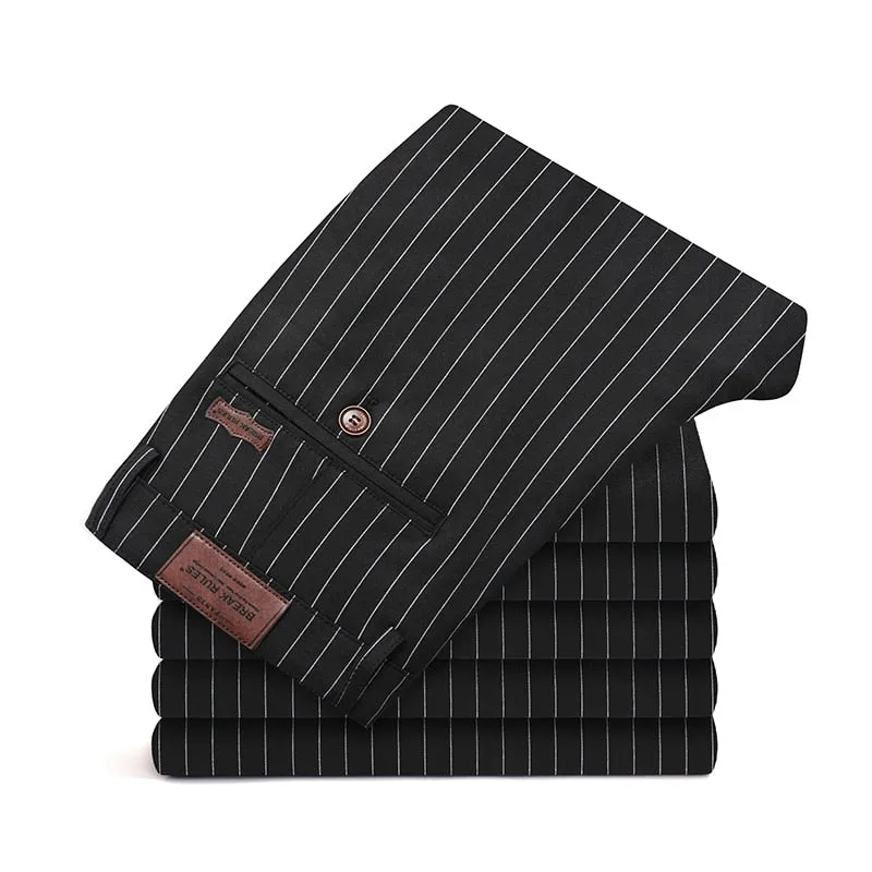 West Louis™ Stripe Formal Business Office Trousers