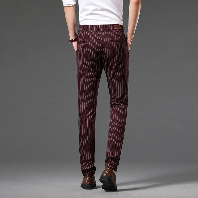 West Louis™ Stripe Formal Business Office Trousers