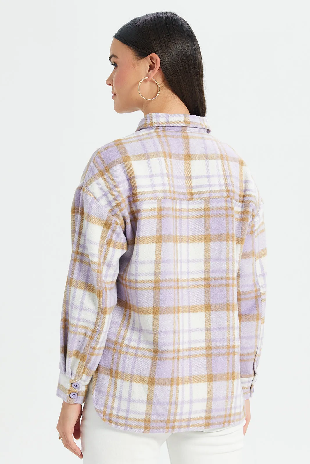 Women Assorted Checker Brushed Shirt