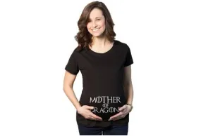 Women Casual Maternity Clothes Short Sleeve Black T-shirt