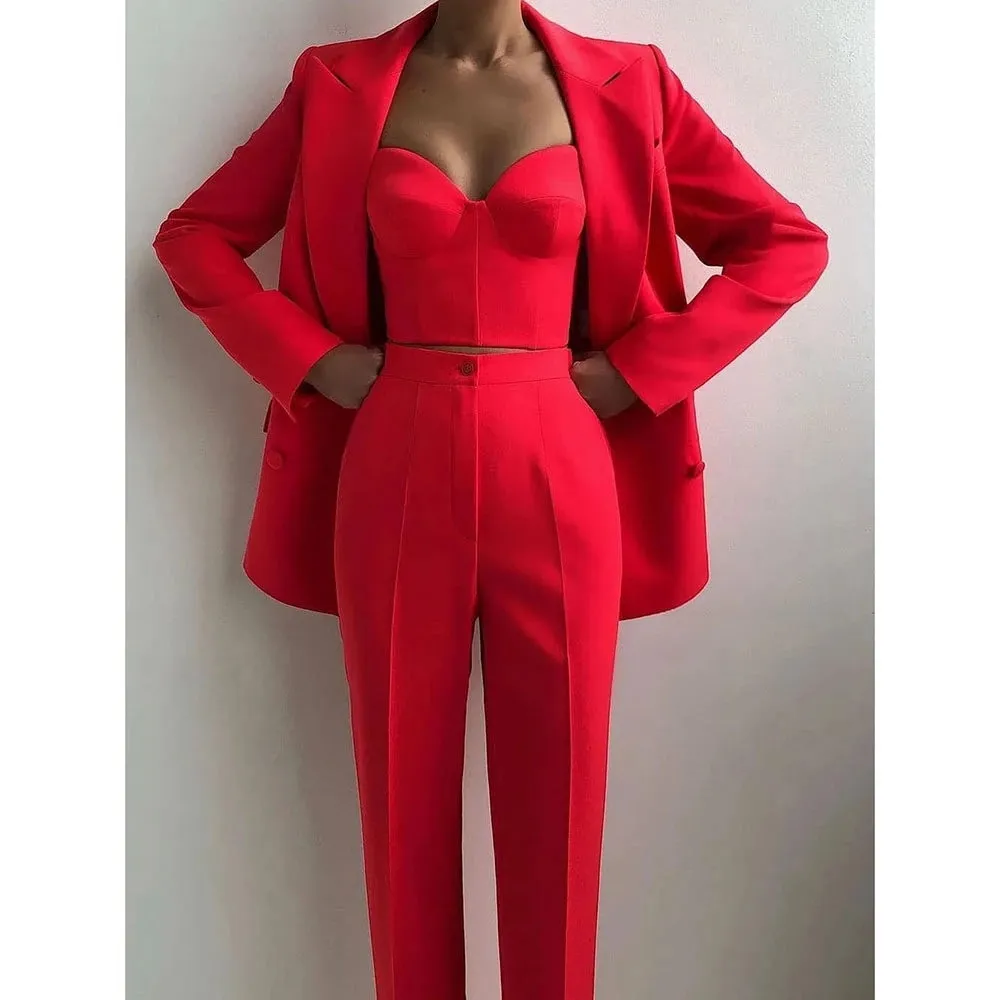 Women Classic  3 piece suit Business movement