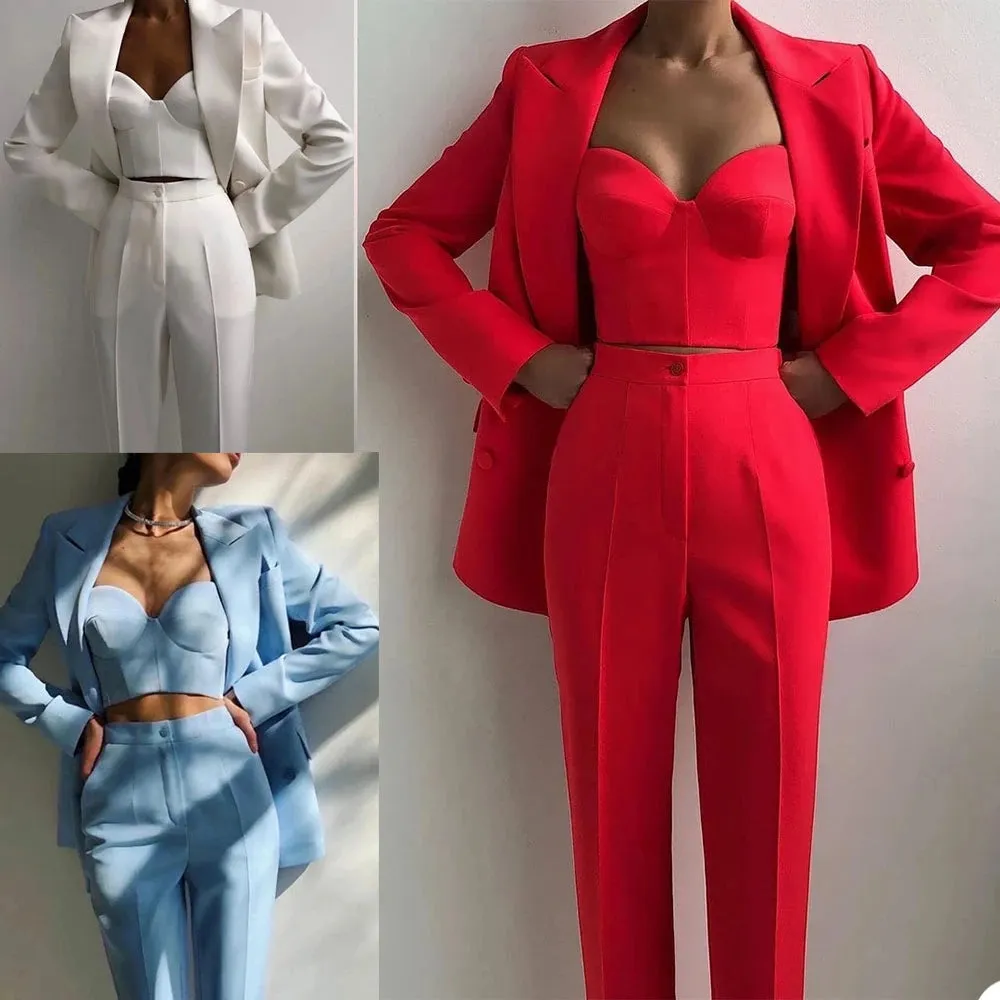 Women Classic  3 piece suit Business movement